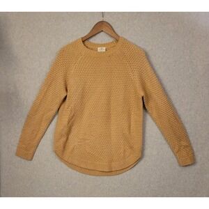 St John's Bay Sweater Women's Classic Cable Knit Adult Size M Tan Beige Cream